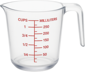 Measuring cup transparent background