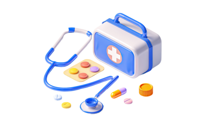 3D illustration of medical supplies (1)