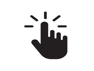 Elegant mouse cursor and click pointer icons silhouette illustration