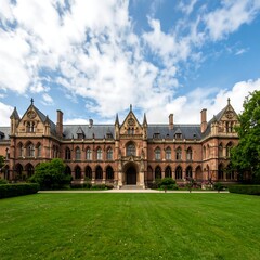 Fototapeta premium Grand historical building in a park-like setting
