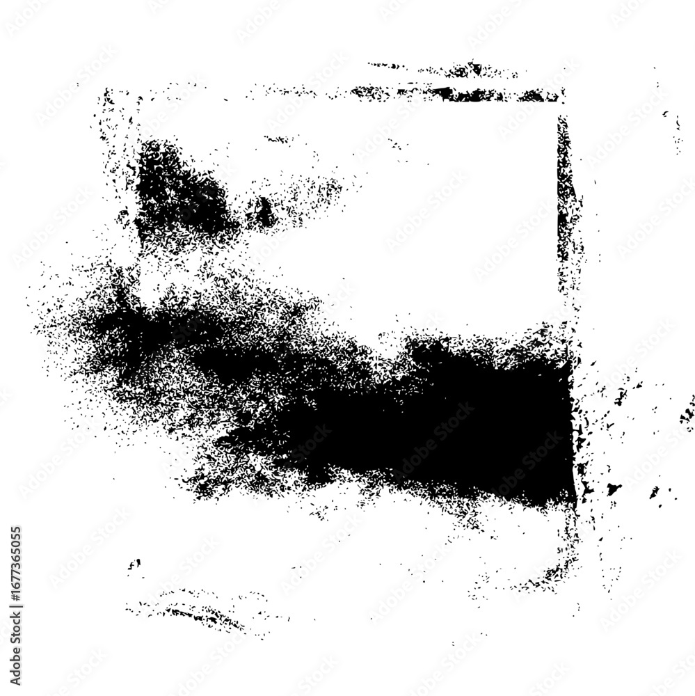 Poster abstract black and white distressed frame with heavy grunge and texture creating a rough border desi