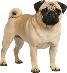 Pug dog transparent background