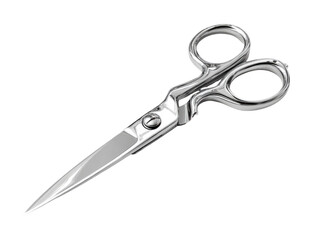 Fototapeta premium Polished metal scissors angled