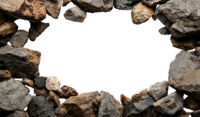 A framed black hole in a stone wall