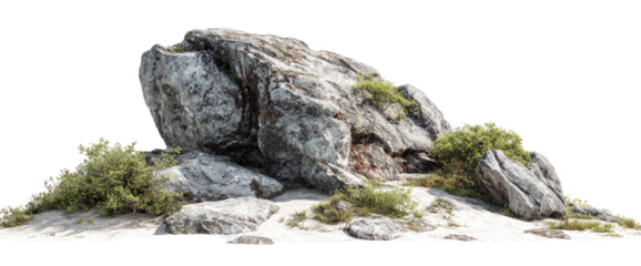 Rocky outcrop with sparse vegetation