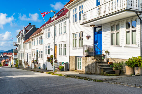 Traditional wooden Nordic houses in Bergen, Norway