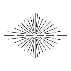 Fototapeta premium Abstract burst sun rays graphic design element isolated on white background ideal for logo branding and website decoration