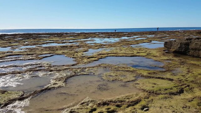 Stunning landscape on the beach of Ca&ntilde;os de Meca, at the foot of the Trafalgar Lighthouse, in the coast of Cadiz, Andalusia, Spain.