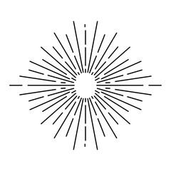 Obraz premium Sunburst design element black and white radial lines graphic isolated on white background