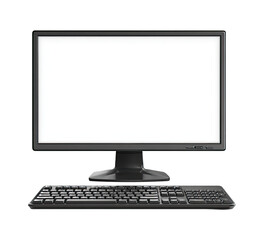 Fototapeta premium Computer monitor and keyboard (1)