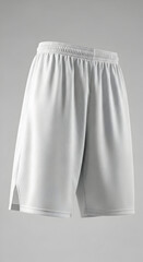 White Athletic Shorts on Light Background for Sport and Exercise