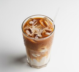 glass of cola with ice