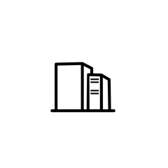 house building icons with various shapes