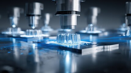 industrial precision tools with laser etching on a chip