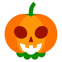 Happy jack o lantern pumpkin with a wide grinning mouth