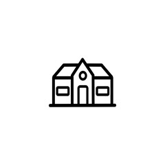 house building icons with various shapes