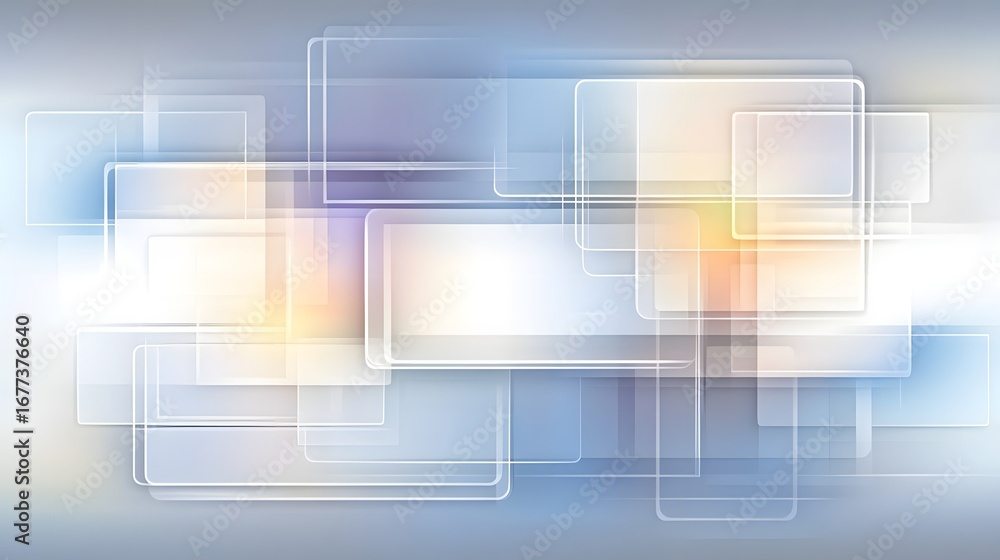 Poster abstract background with colorful blurred rectangles and shapes