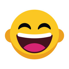 3D Vector Laughing Emoji | Cute Cartoon Tears of Joy Icon