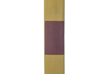Vintage classic old book spine texture. Antique hardcover book cover design element isolated on white background with clipping path.