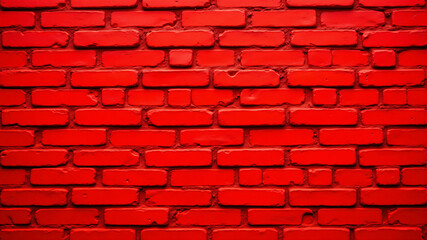 Fototapeta premium Vibrant Red Brick Wall for Interior and Exterior Design