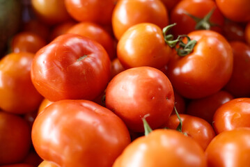 red tomatoes on the market