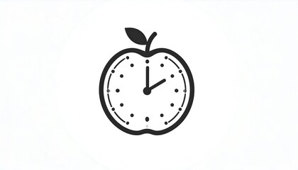 A stylized illustration of an  shaped clock, highlighting the concept of time management, or time for health.