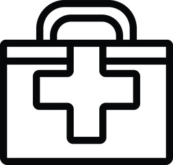 Medical First Aid Kit Icon. Editable Stroke.