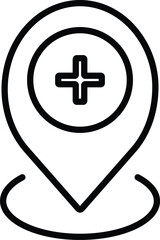 location marker Icon. Editable Stroke.