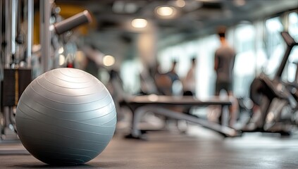 Gym interior with exercise ball (1)