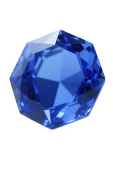 Fototapeta premium Deep Blue Sapphire Gemstone Isolated on White