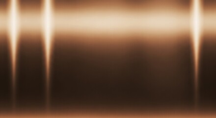 Abstract Copper Texture with Vertical Light Beams and Gradient Effect