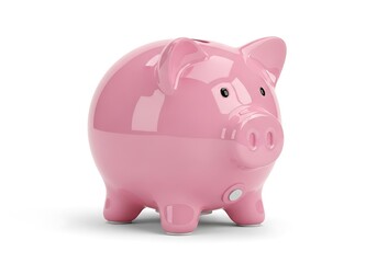 3d render of a realistic pink heartbeat pulse line symbol floating over white space.