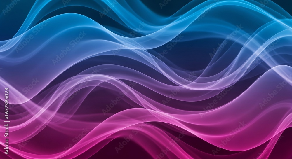 Poster abstract flowing lines of vibrant color gradient