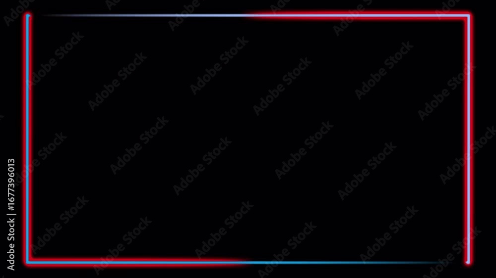 Poster futuristic neon frame abstract glowing border on transparent background