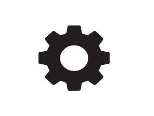 Modern settings icon silhouette vector illustration in stylish solid black