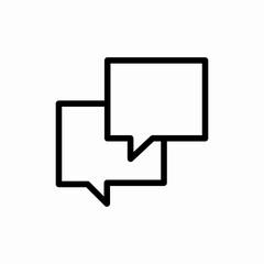 Naklejka premium chat message bubble icon vector sign 