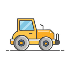 Naklejka premium Construction tractor vehicle icon