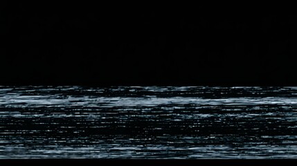 Television screen shows static noise with horizontal lines against a dark background, simulating signal loss.