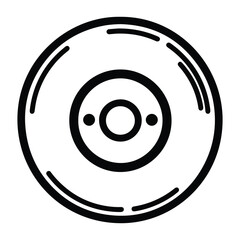  vector illustration solid disc icon