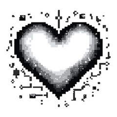  vector illustration pixelated heart
