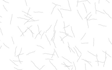 The image features a collection of scattered, short, wiggly lines on a white background. The lines are thin and black, and they are randomly oriented and distributed across the frame.