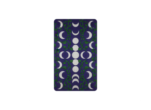 Tarot Card with Moon Phases and Vines - Occult, Magic, Divination