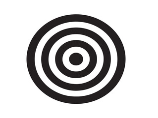 Professional target icon silhouette vector illustration in solid format