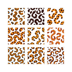 Animal Fur Seamless Patterns Python Design Illustration