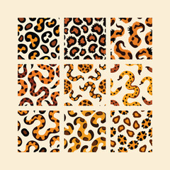 Animal Fur Seamless Patterns Python Design Illustration