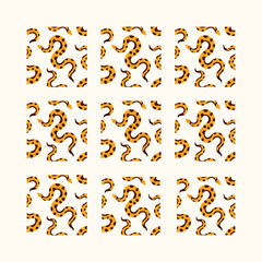 Animal Fur Seamless Patterns Python Design Illustration