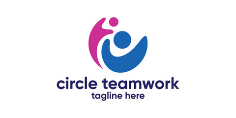 logo design teamwork, people,group,partnership,logo design symbol,idea.