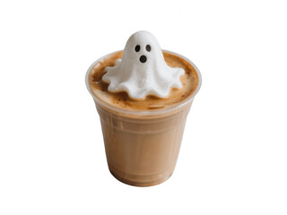 Ghost Marshmallow Coffee - Festive Halloween Drink