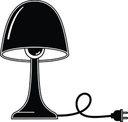 retro lamp on white background