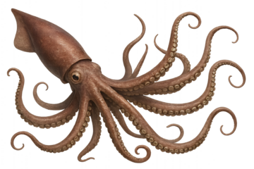 The Colossal Squid is a deep-sea giant Squid that is rarely seen and has a rather mysterious existence.